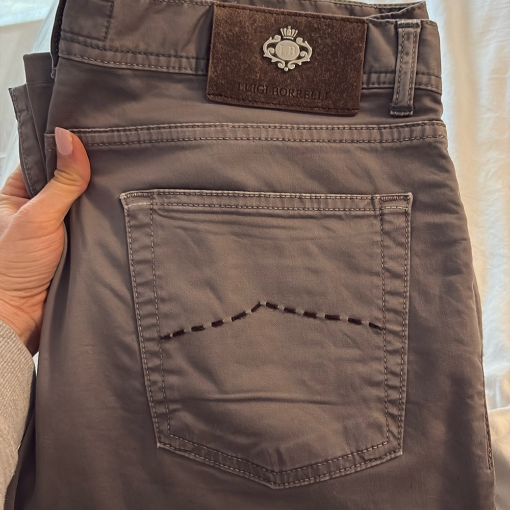 LUIGI BORRELLI 5PKT COTTON PANTS